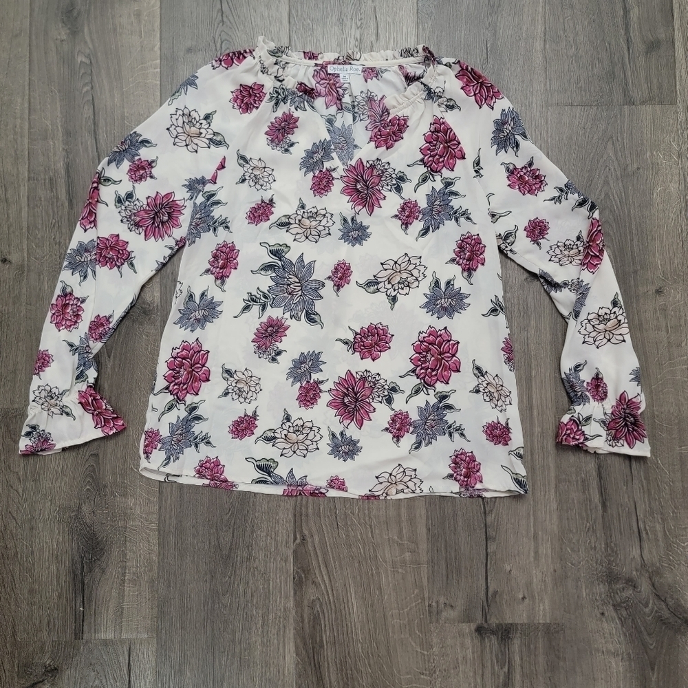 Ophelia Roe floral blouse size M